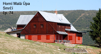 Nevhodně prosvětlené podkroví průběžným plochým vikýřem, nevhodné „falešné“ roubení na dřevníku.